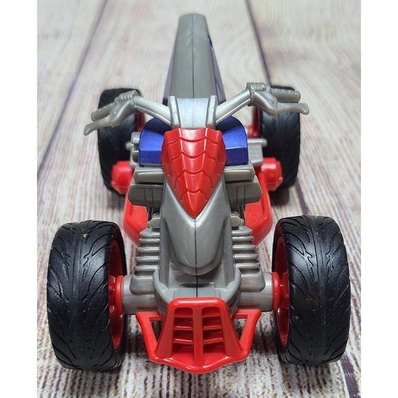 Hasbro Marvel Spiderman ATV Vehicle Toy Motorcycle Red Blue Silver 5.5" 2013 - Picture 1 of 6